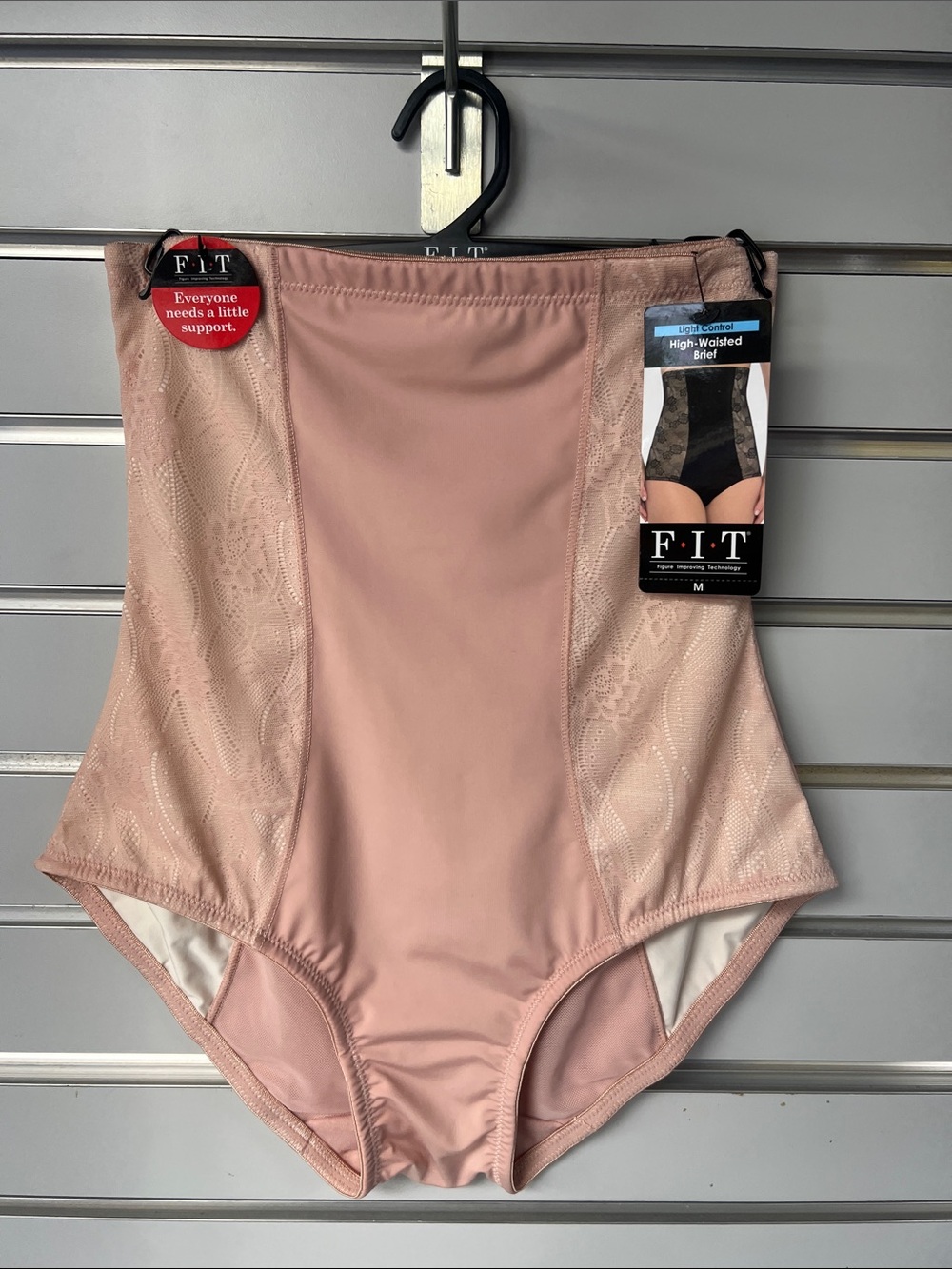 High-Waisted Shaping Brief in Blush Pink